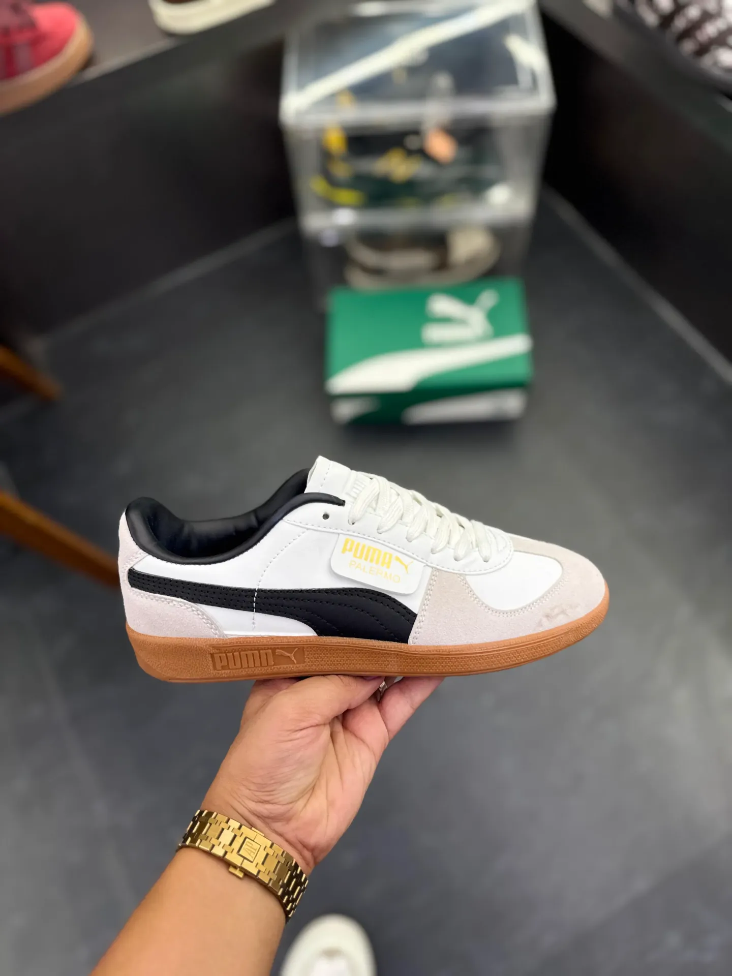 Puma palermo og white black 