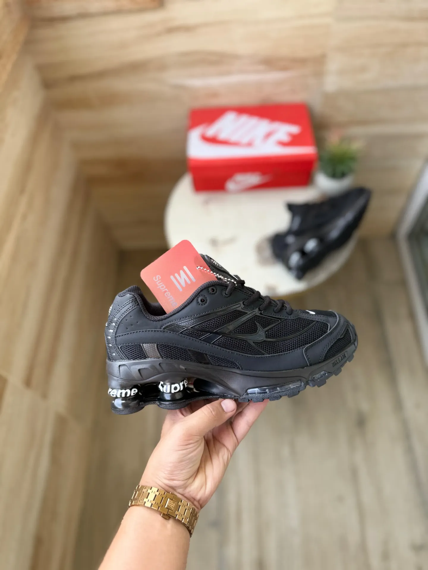 Nike Shox 2025 triple black supreme  (40)