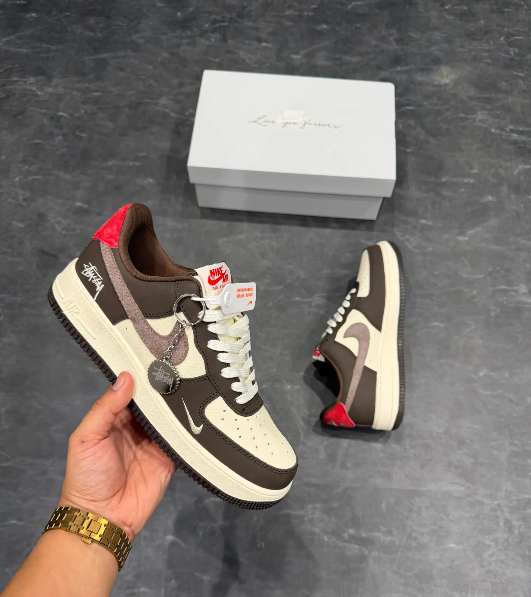 Nike air force one cacao wow 2025 red 