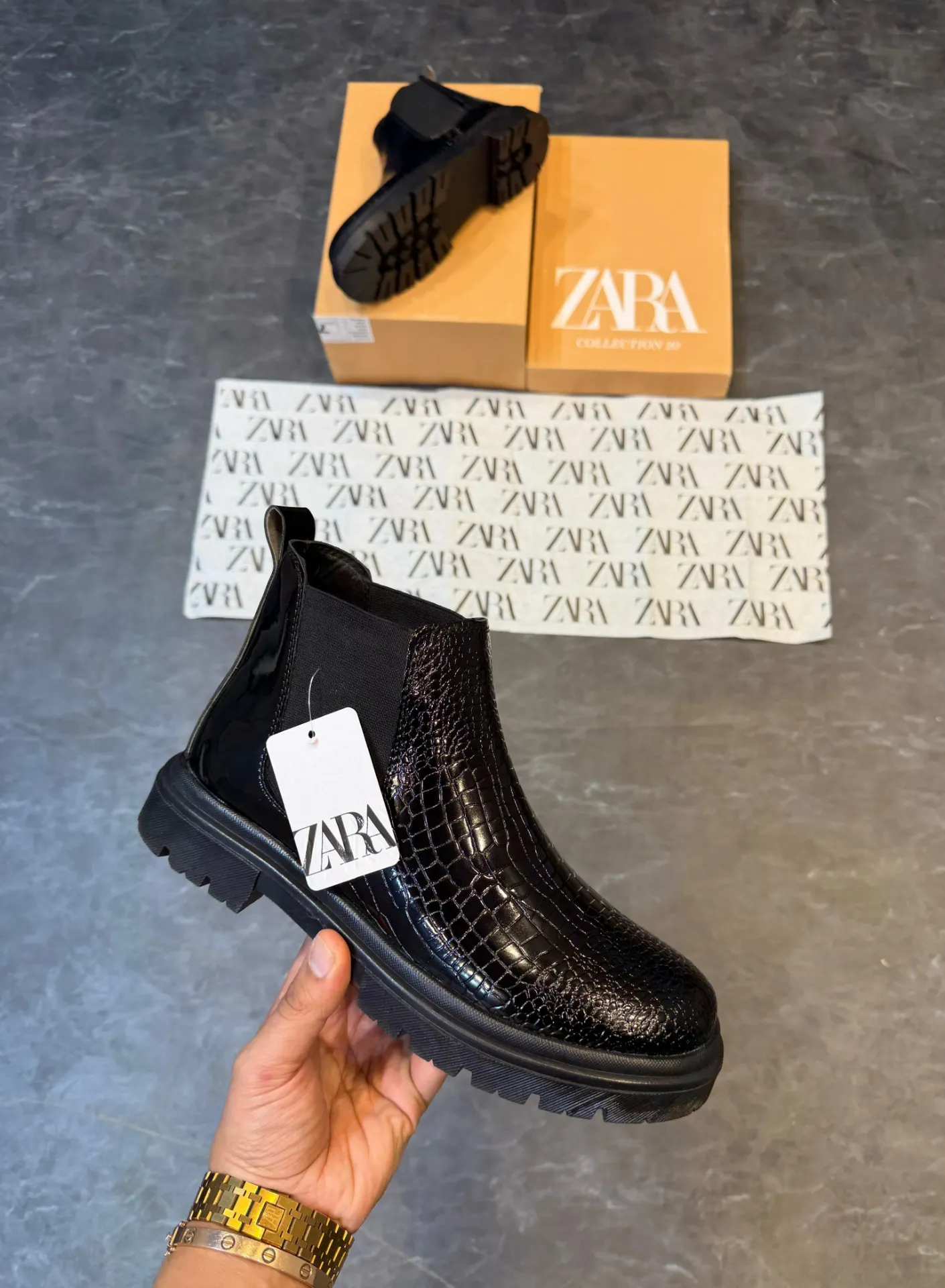Zara croco chelsea boot art-9950