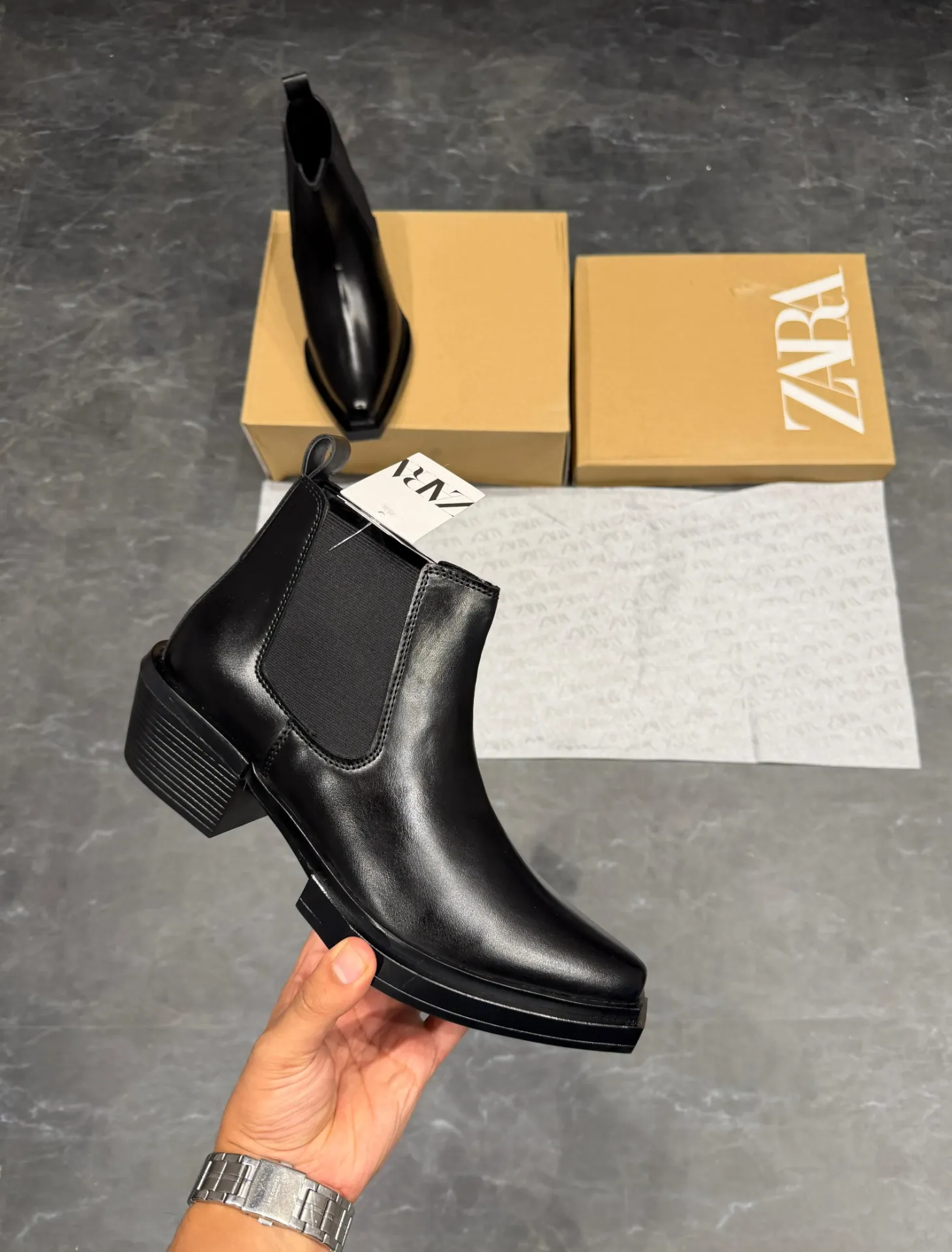 Zara aesthetic chelsea surplus leather art-3491