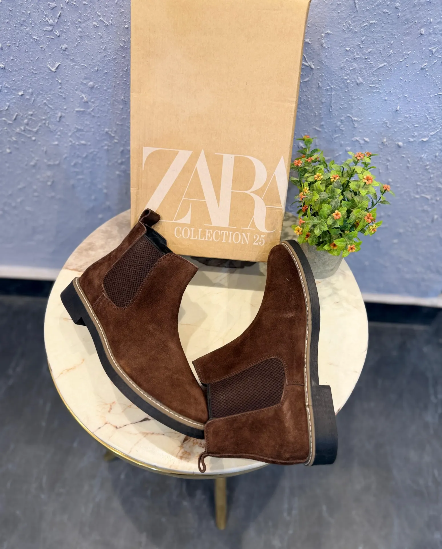 Zara Suide Leather chelsea boot