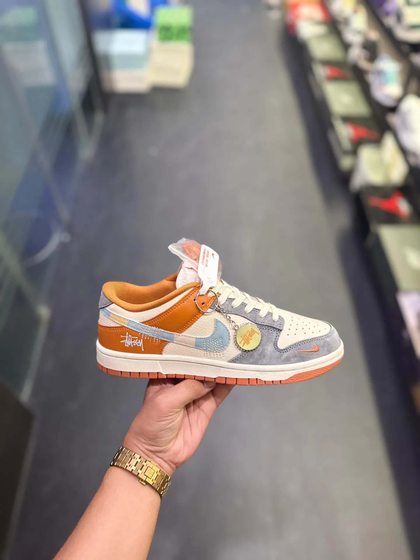 Nike SB Dunk stussy grey Orange