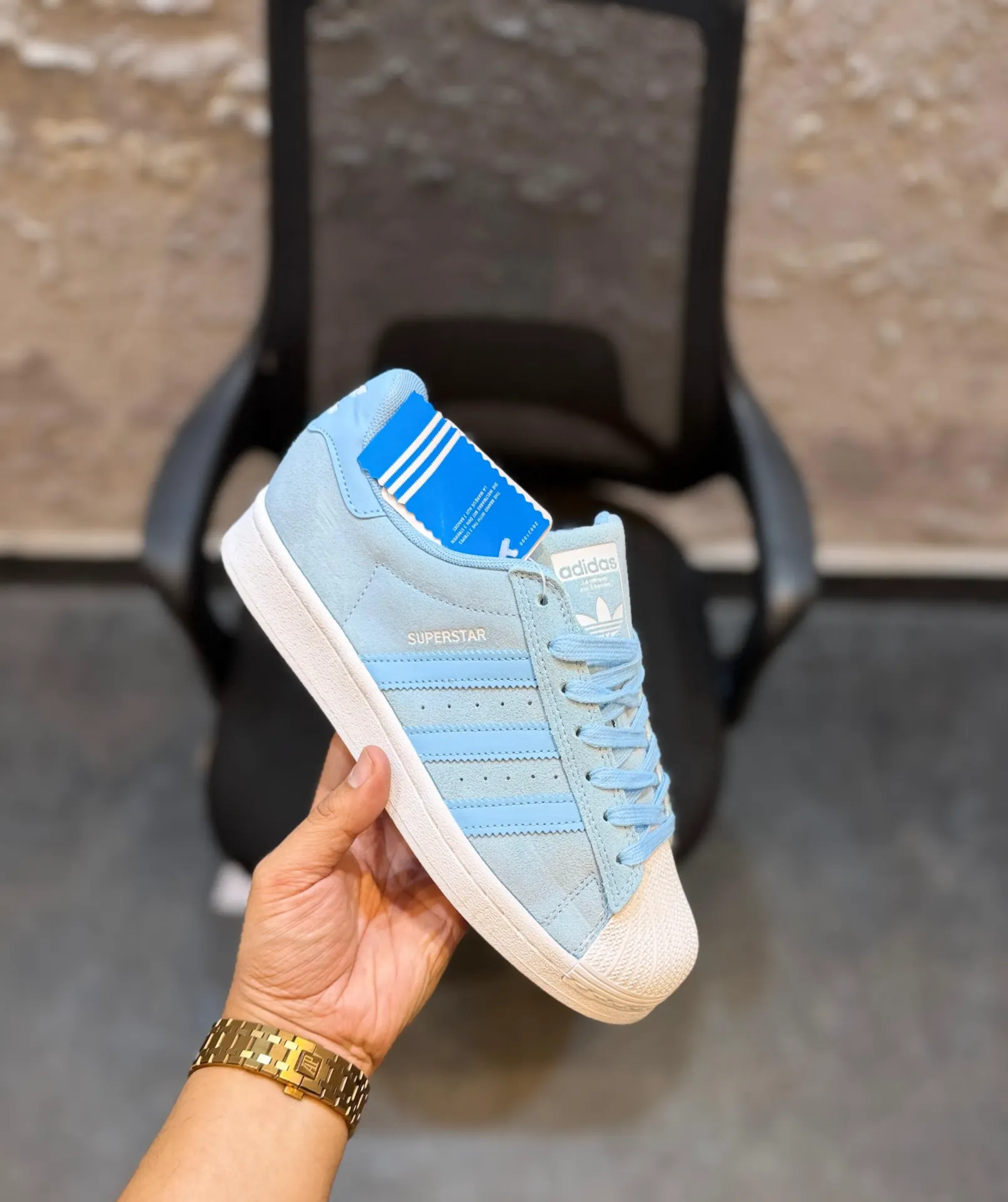 Adidas originals superstar light sky blue