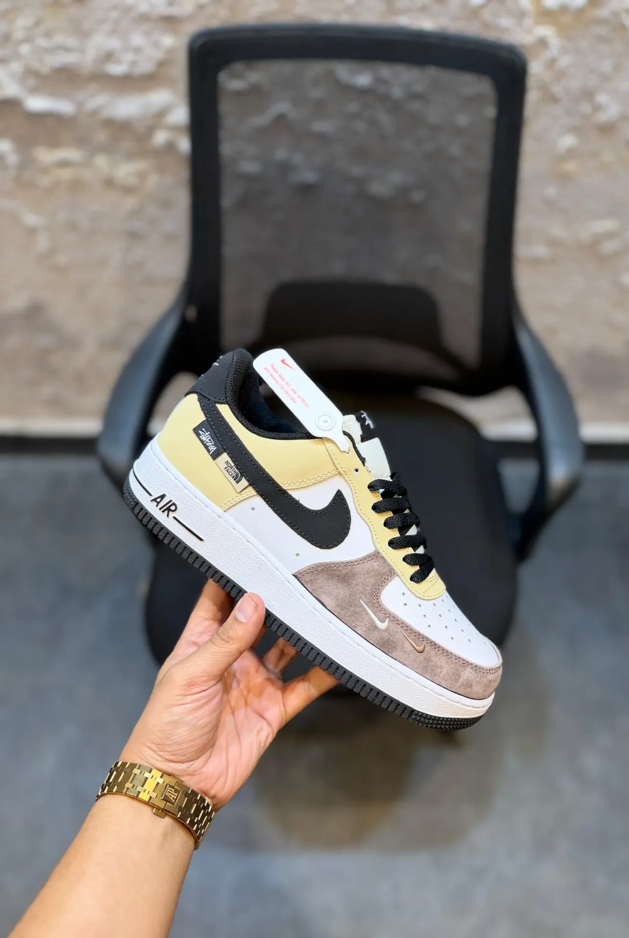 Nike airforce custom north face x stussy