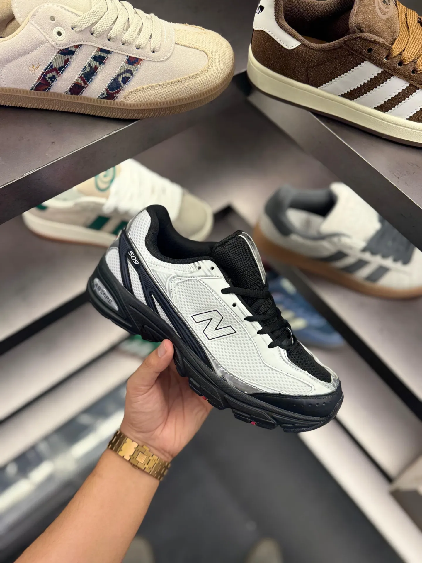 New Balance 509 white black 