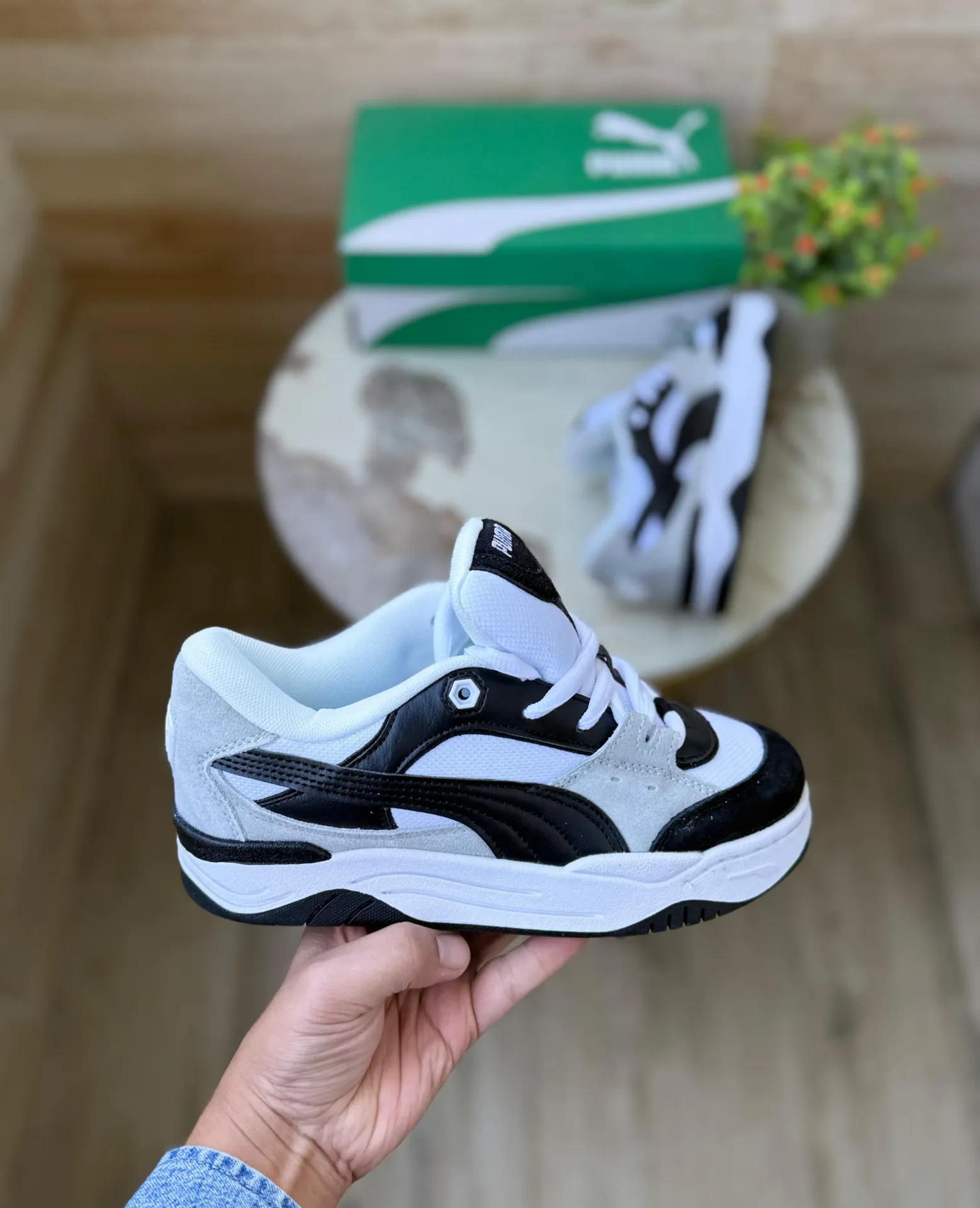 Puma suede 180 white black  (40)